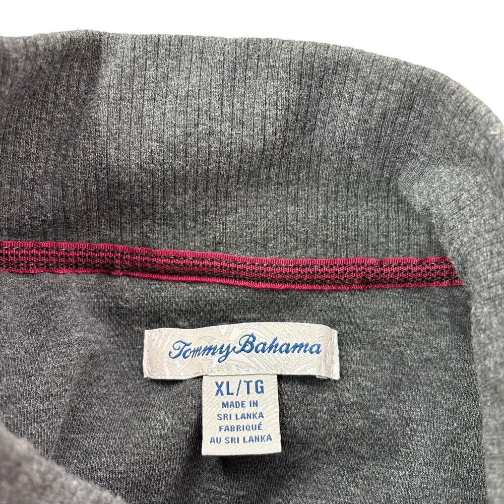 Tommy Bahama Men's XL Gray 1/4 Quarter Zip Mock Neck Pullover Jacket Sweatshirt - Picture 7 of 16